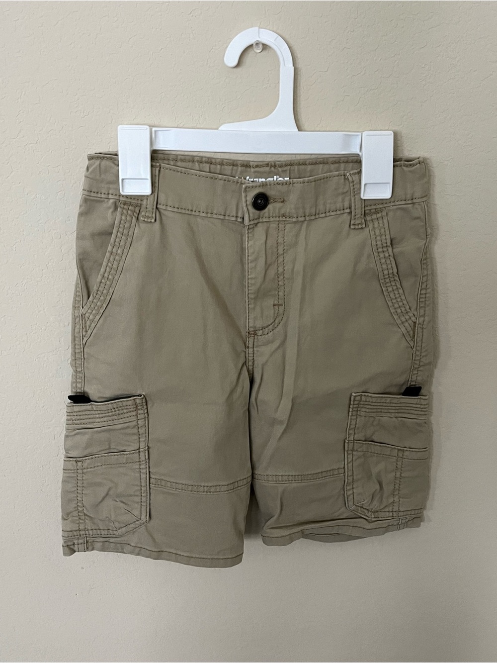 Wrangler Boys Straight Fit Cargo Shorts Khaki Tan Size 10 Regular